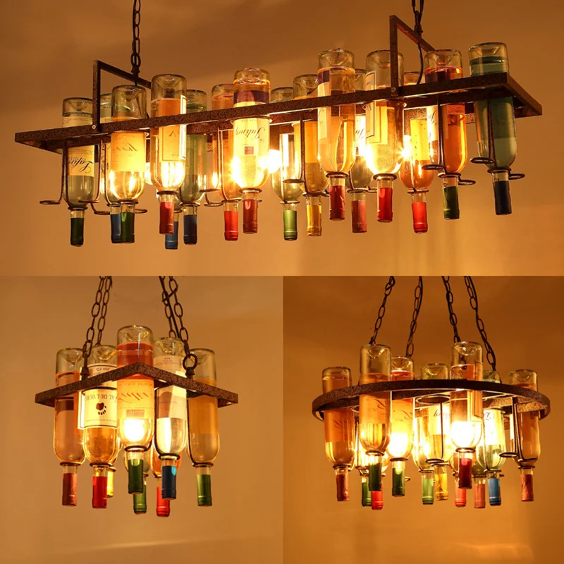 Kitchen Appliances Red Knobs - 빈티지 와인 병 철 Led 조명