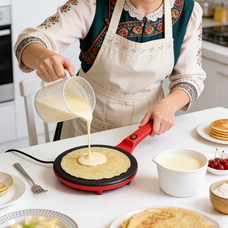 Crepe Maker Non Stick - 단면 가열 전기 크레페 메이커 가정용