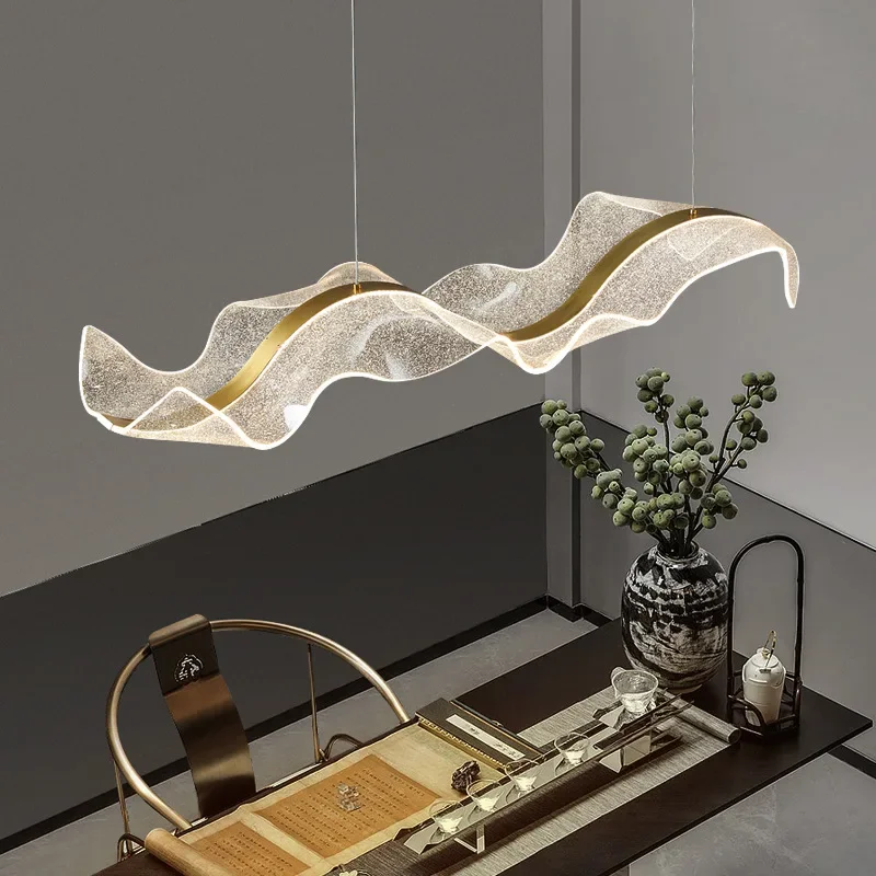 Kitchen Appliances Table - 북유럽 디자이너 웨이브 LED 펜던트 조명