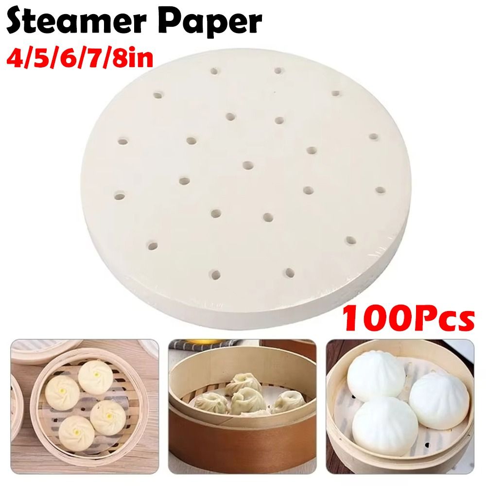 Kitchen Appliances Restaurant - 100Pcs 찐 종이 찐빵 과자 비