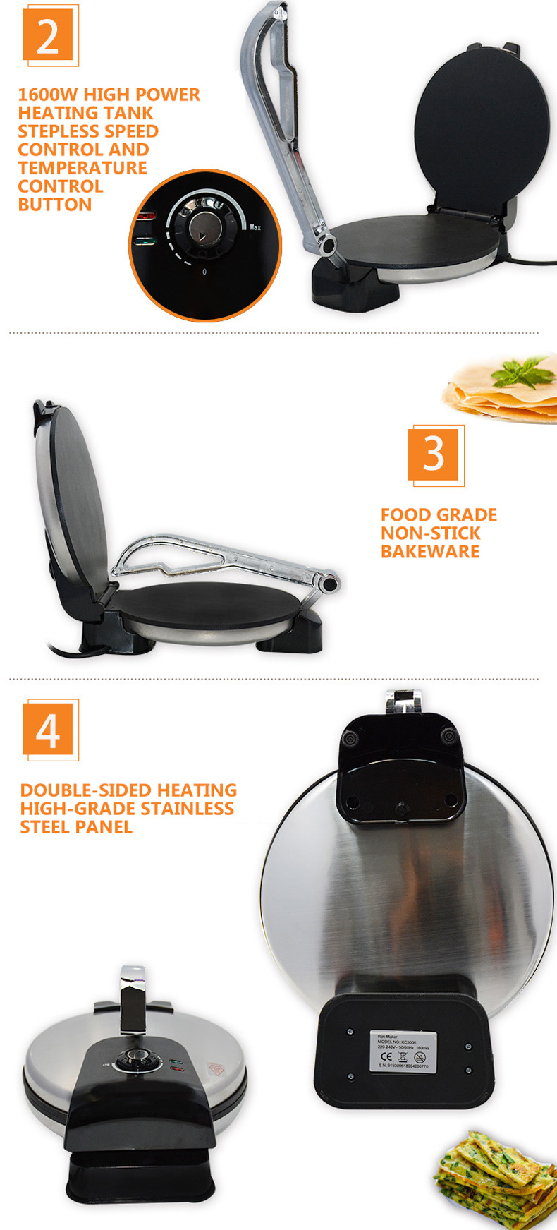 상업용 팬케이크 기계 크레페 메이커 피자 팬케이크 기계 - Crepe Maker Non Stick 리뷰 및 가격