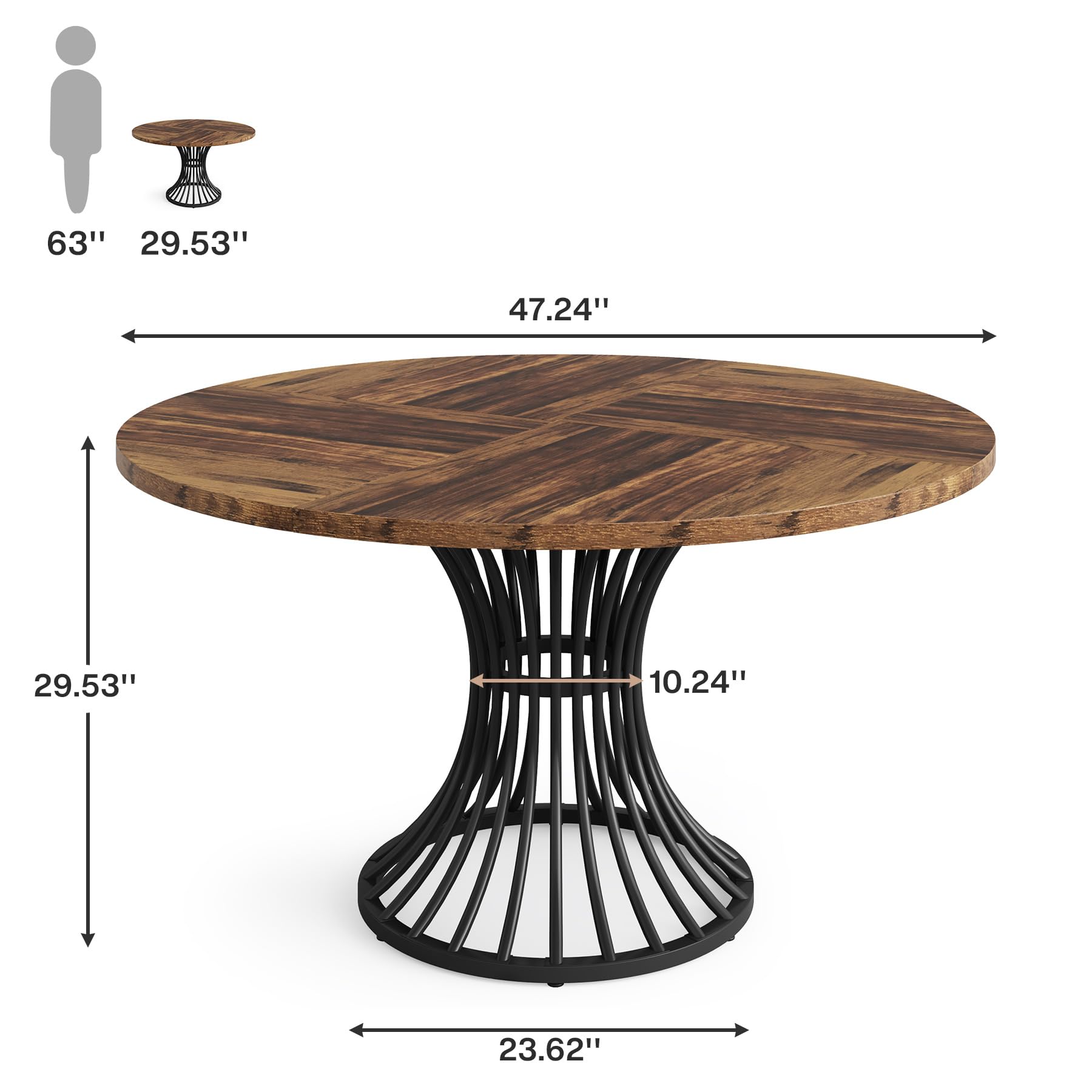 Tribesigns 4-6인용 원형 식탁, 47인치 농 - Kitchen Appliances Table 리뷰 및 가격