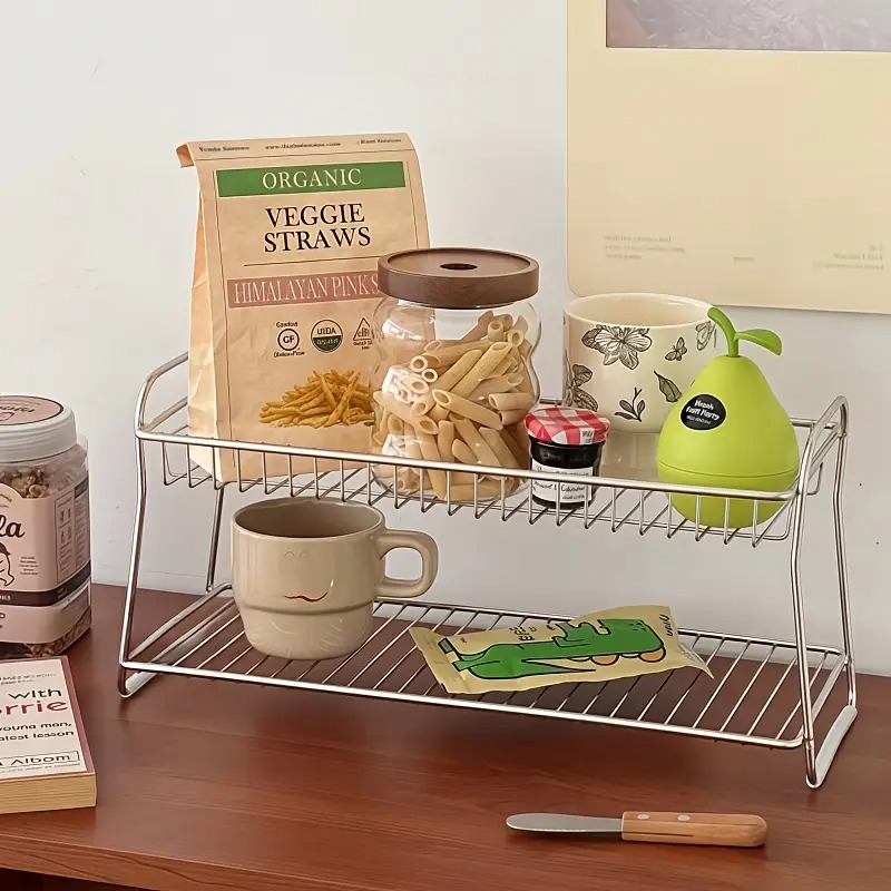 2단 카운터탑 수납 선반 - 주방, 욕실, 사무실, 화 - Kitchen Appliances Table 리뷰 및 가격