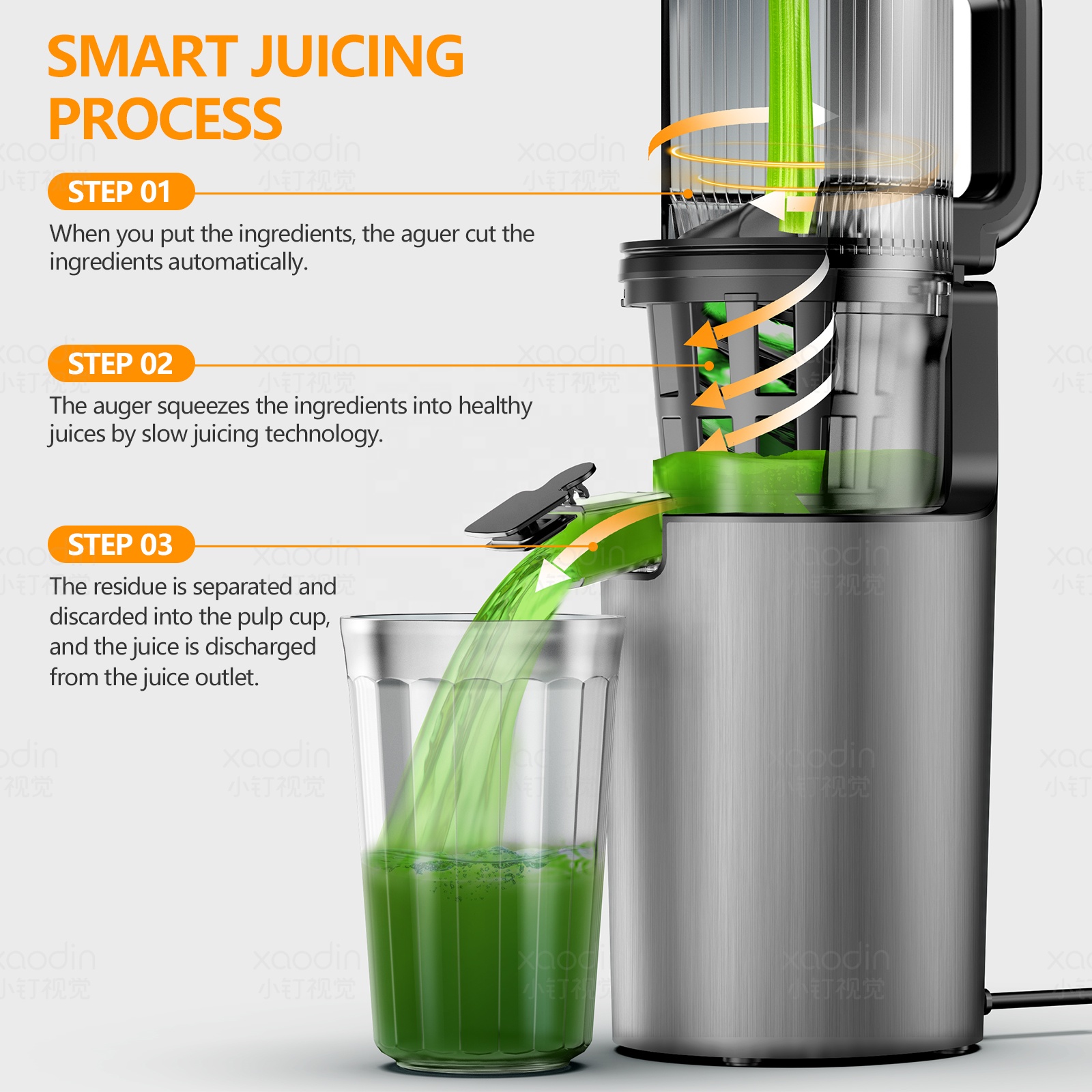 2023년형 공장 고품질 전기 휴대용 스테인리스 스틸  - Juicer Cold Press Slow 리뷰 및 가격