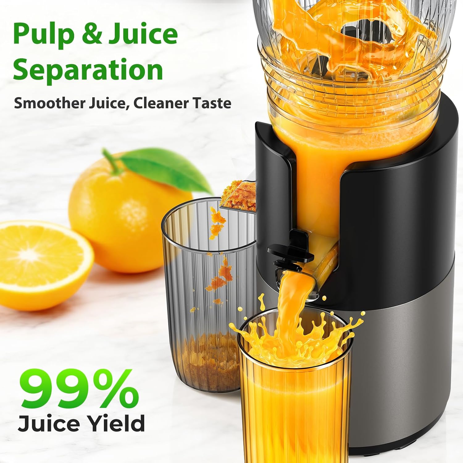 5.8인치 대형 투입구를 갖춘 저속 압착 콜드프레스 착 - Juicer Cold Press Slow 리뷰 및 가격