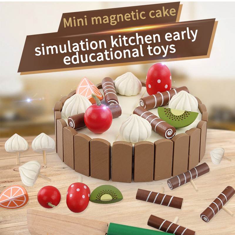 나무 어린이 주방 장난감 척 장난감 절단 케이크 놀이  - Kitchen Appliances For Kids 리뷰 및 가격