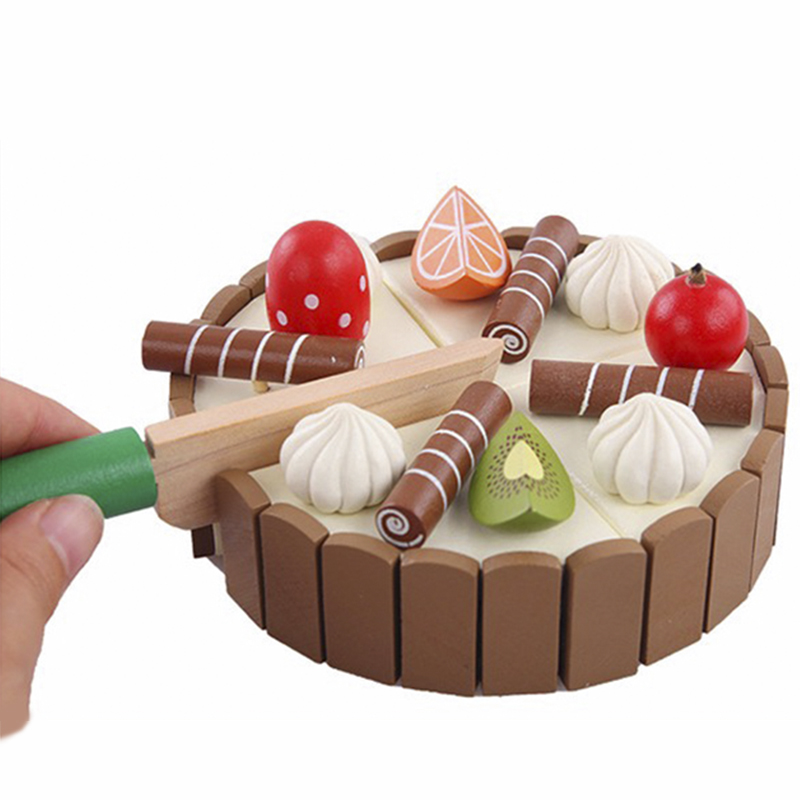나무 어린이 주방 장난감 척 장난감 절단 케이크 놀이  - Kitchen Appliances For Kids 리뷰 및 가격