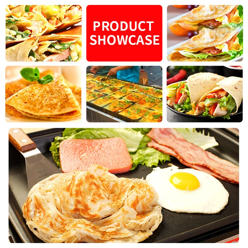 수동 회전식 전기 팬케이크 그릴, 전통 중국식 팬케이크 - Crepe Maker Non Stick 리뷰 및 가격