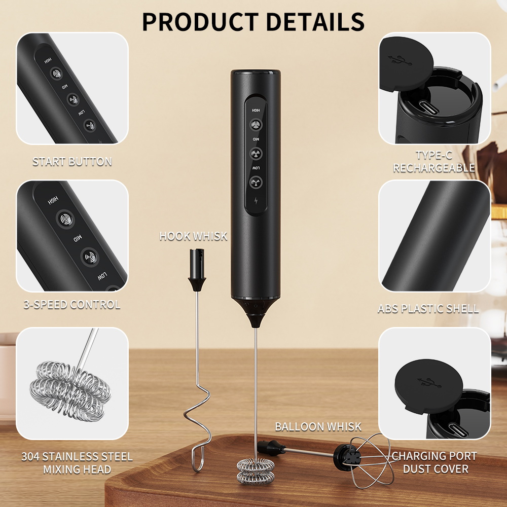 3 in 1 전기 핸드헬드 우유 거품기 3단계 속도 조 - Hand Mixer Electric 리뷰 및 가격