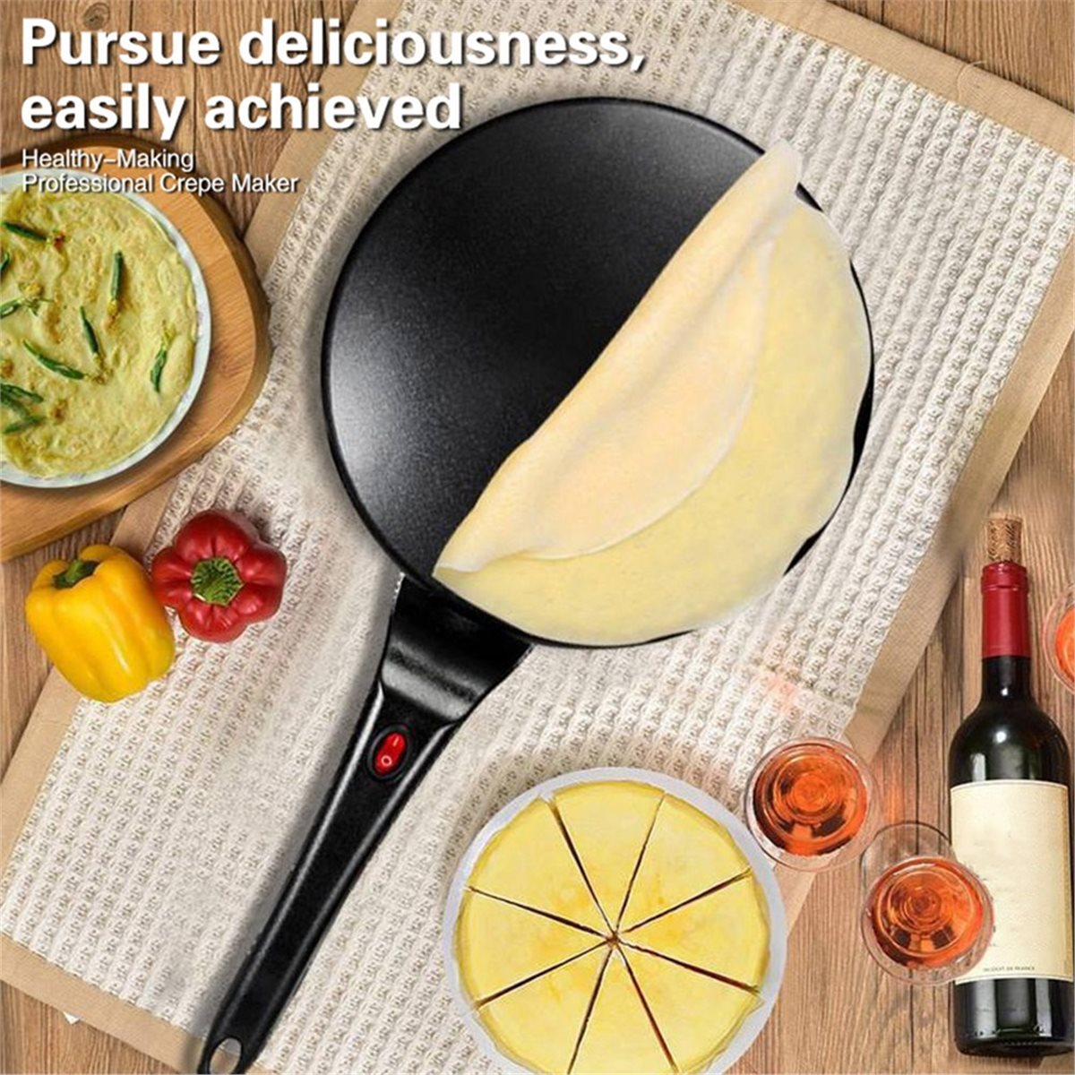 M10K 전기 크레페 메이커, 반죽 스프레더 및 디핑  - Crepe Maker Non Stick 리뷰 및 가격