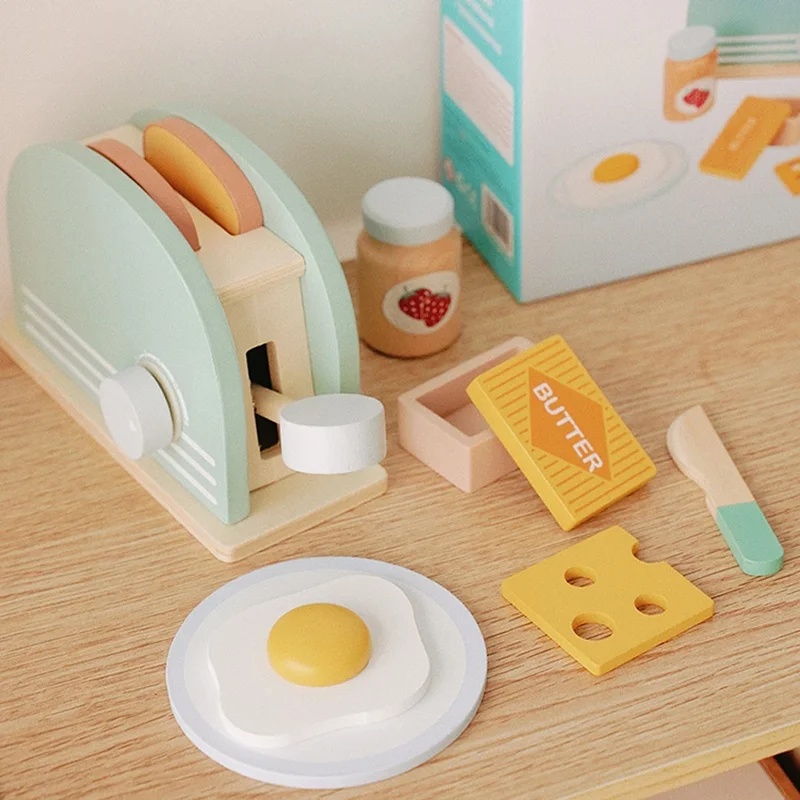 나무 시뮬레이션 토스터 장난감 어린이 놀이 주방 아침  - Kitchen Appliances For Kids 리뷰 및 가격