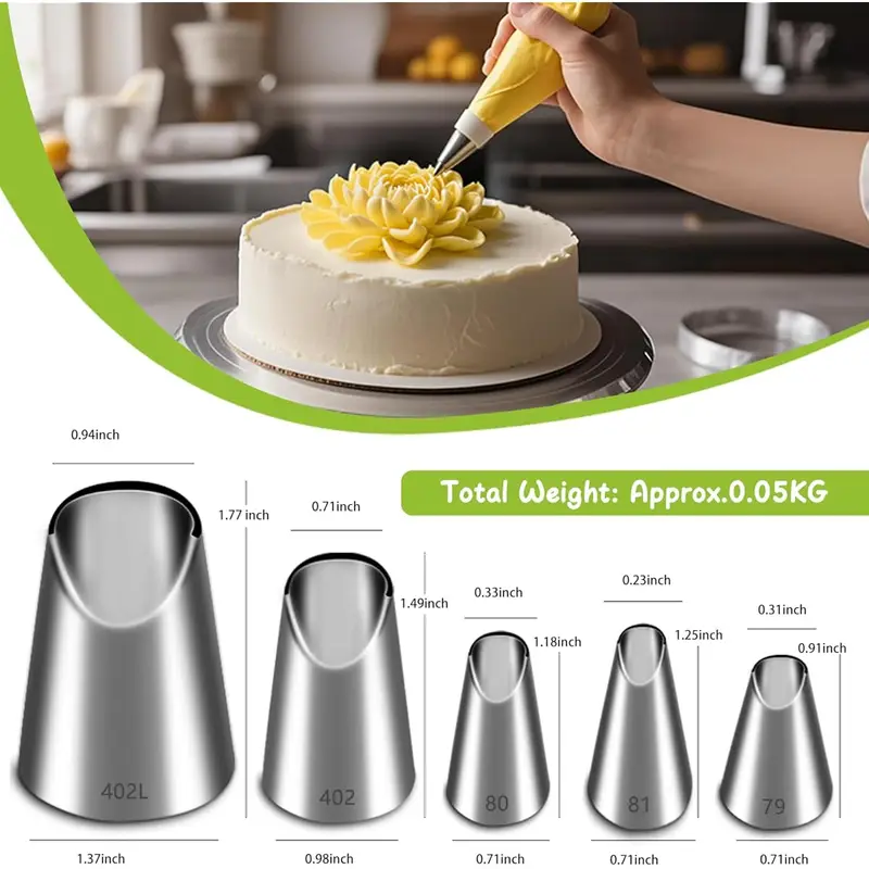 5PCS 스테인레스 스틸 파이핑 노즐 세트, 주방 액세 - Kitchen Appliances On Sale 리뷰 및 가격