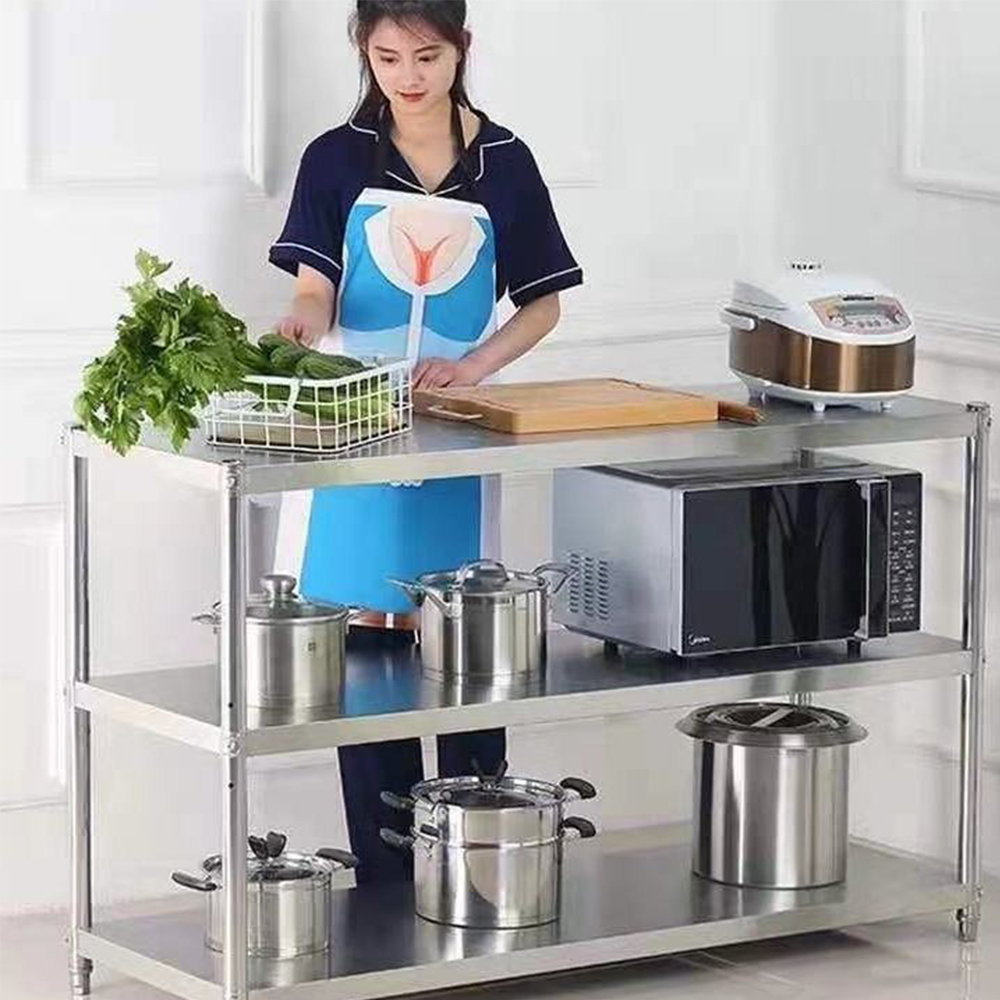 스테인레스 스틸 선반, 주방 보관함, 3단 선반 및 보 - Kitchen Appliances Table 리뷰 및 가격