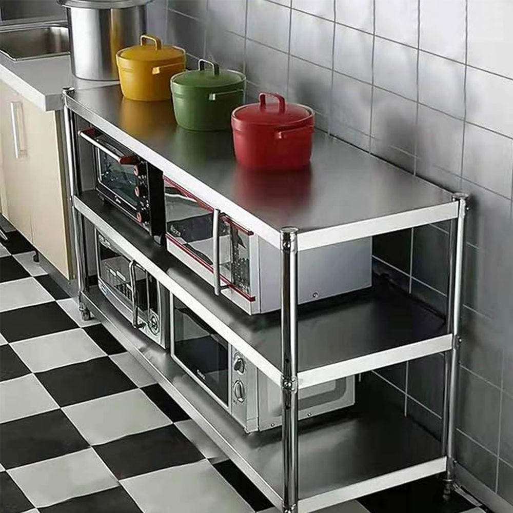 스테인레스 스틸 선반, 주방 보관함, 3단 선반 및 보 - Kitchen Appliances Table 리뷰 및 가격
