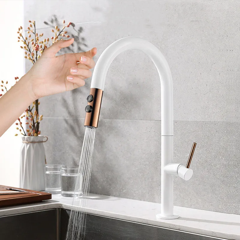 스마트 터치 주방 수도꼭지, 크레인 풀아웃 주방 수도꼭 - Kitchen Appliances In White 리뷰 및 가격