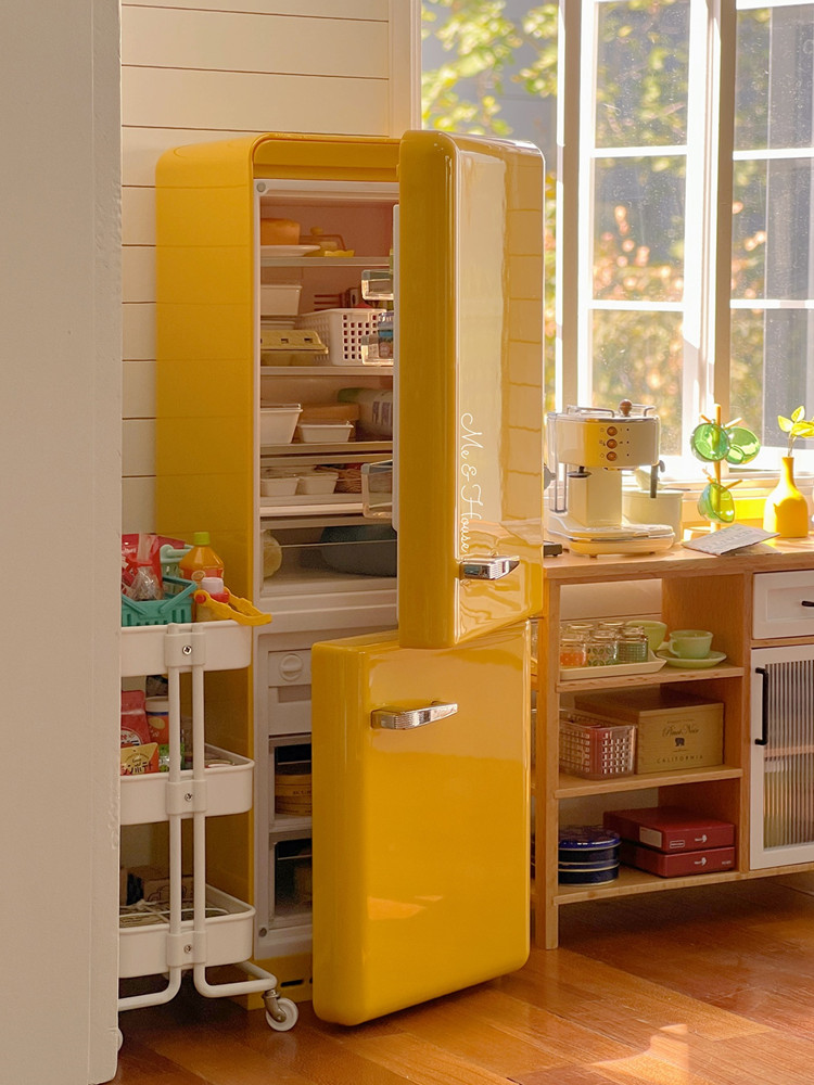 1/6 인형 집 모델 가구 액세서리, 금속 냉장고, 조 - Kitchen Appliances Refrigerators 리뷰 및 가격