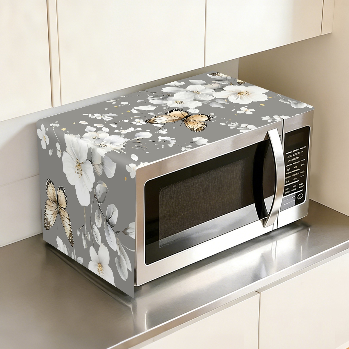 1pc 흰색 꽃 전자레인지 먼지 커버 35x85cm 나 - Kitchen Appliances In White 리뷰 및 가격