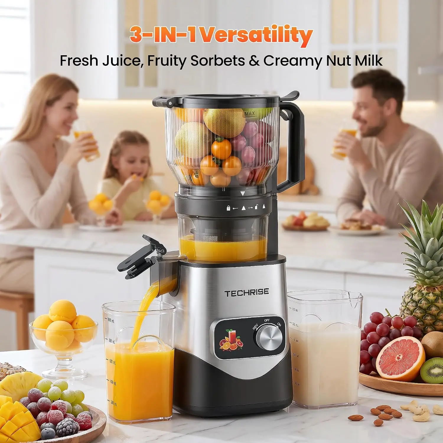 베스트셀러 3-in-1 콜드프레스 착즙기, 6인치 광폭 - Juicer Cold Press Slow 리뷰 및 가격