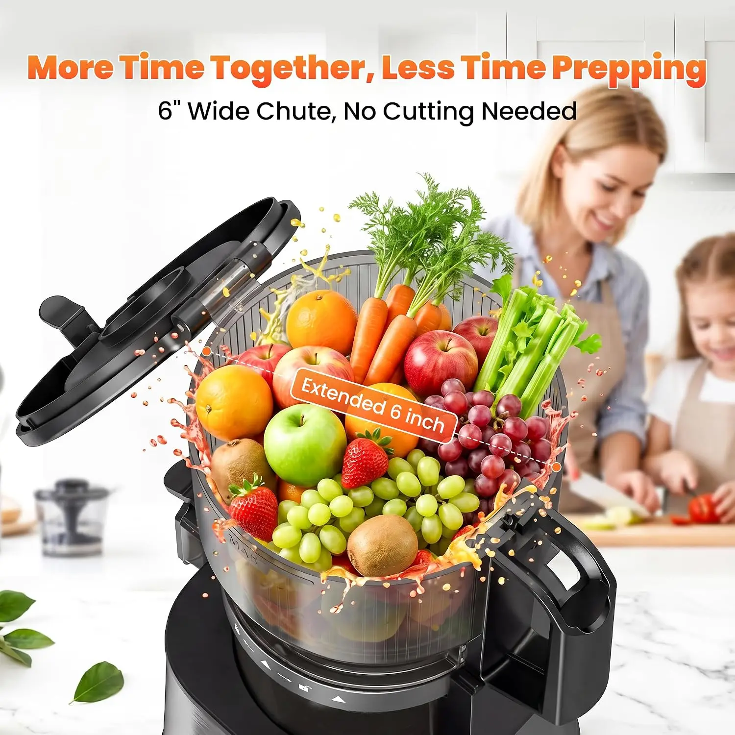 베스트셀러 3-in-1 콜드프레스 착즙기, 6인치 광폭 - Juicer Cold Press Slow 리뷰 및 가격