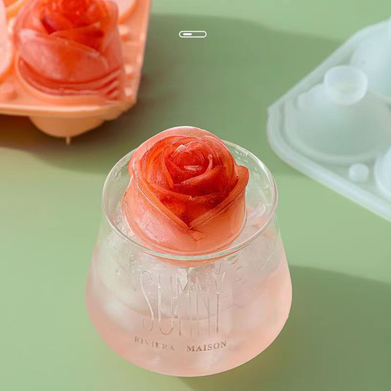 3D 로즈 아이스 몰드 4 홀 아이스 큐브 트레이 몰드 - Kitchen Appliances On Sale 리뷰 및 가격