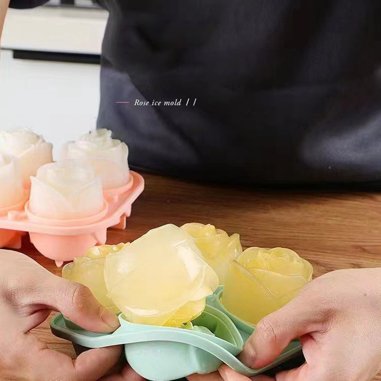 3D 로즈 아이스 몰드 4 홀 아이스 큐브 트레이 몰드 - Kitchen Appliances On Sale 리뷰 및 가격