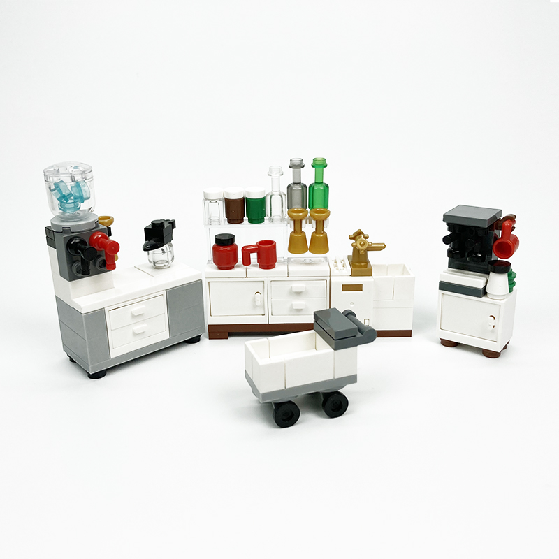 MOC 블록 창의적인 장난감 주방 가전 냉장고 캐비닛, - Kitchen Appliances Refrigerators 리뷰 및 가격