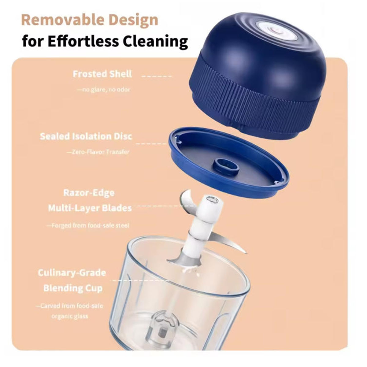 1PC 전기 마늘 다지기 미니 푸드 프로세서 USB 충 - Kitchen Appliances Restaurant 리뷰 및 가격