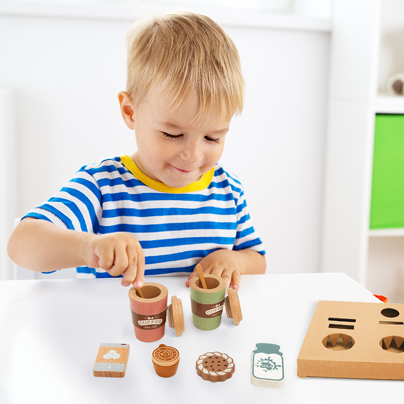 어린이 나무 커피 장난감 세트, 유아 척 놀이 주방 액 - Kitchen Appliances For Kids 리뷰 및 가격