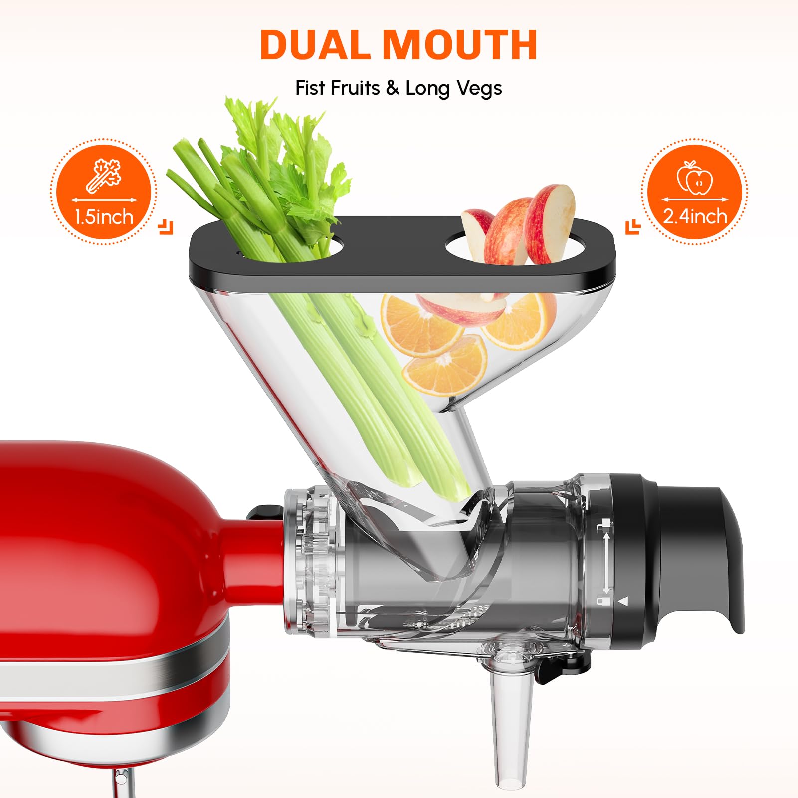 키친에이드 스탠드 믹서용 저속 냉압착 착즙기, 이중 공 - Juicer Cold Press Slow 리뷰 및 가격