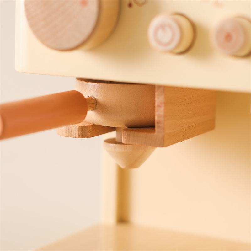 어린이 나무 몬테소리 장난감 세트 어린이 커피 기계 주 - Kitchen Appliances For Kids 리뷰 및 가격